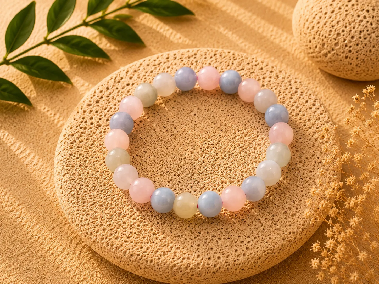 [1337] Béryls - Bracelet boule 8 mm