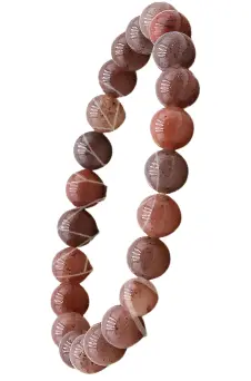 Aventurine rouge - Bracelet boule 8 mm