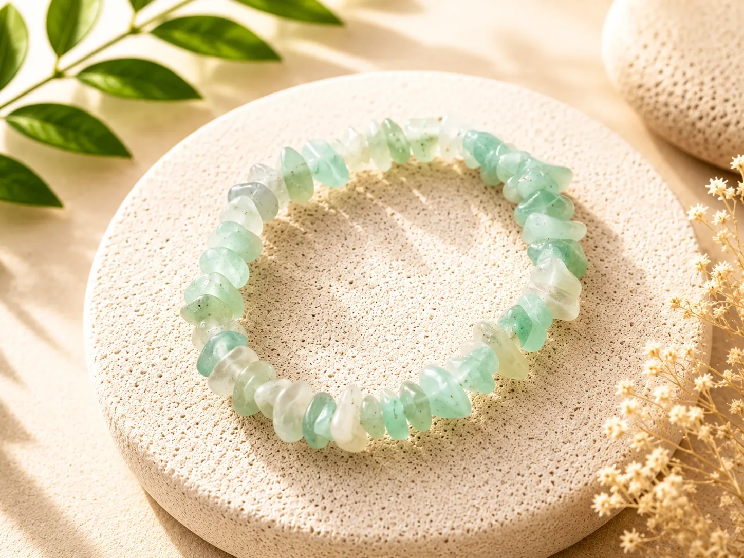 [139] Aventurine verte - Bracelet baroque