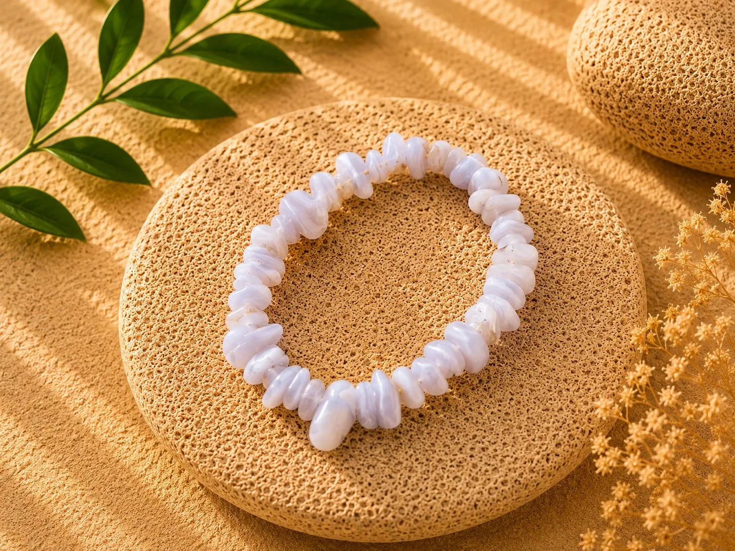 Calcédoine - Bracelet baroque