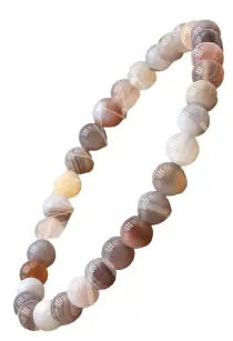 Agate Botswana - Bracelet boule 6 mm
