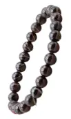 Grenat rouge - Bracelet boule 8 mm