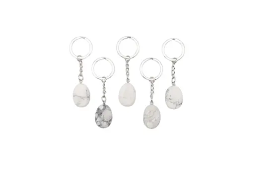 Howlite blanche - Porte clés