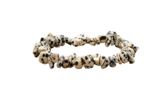 Jaspe dalmatien - Bracelet baroque