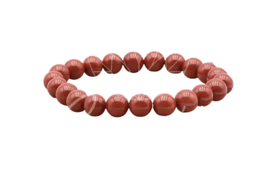 Jaspe rouge - Bracelet boule 8 mm