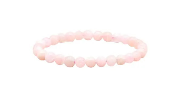 Morganite - Bracelet boule 6 mm