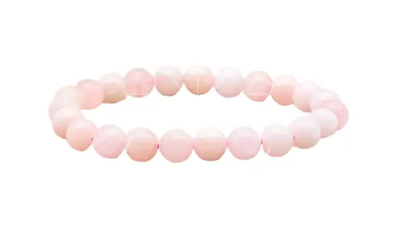 Morganite - Bracelet boule 8 mm