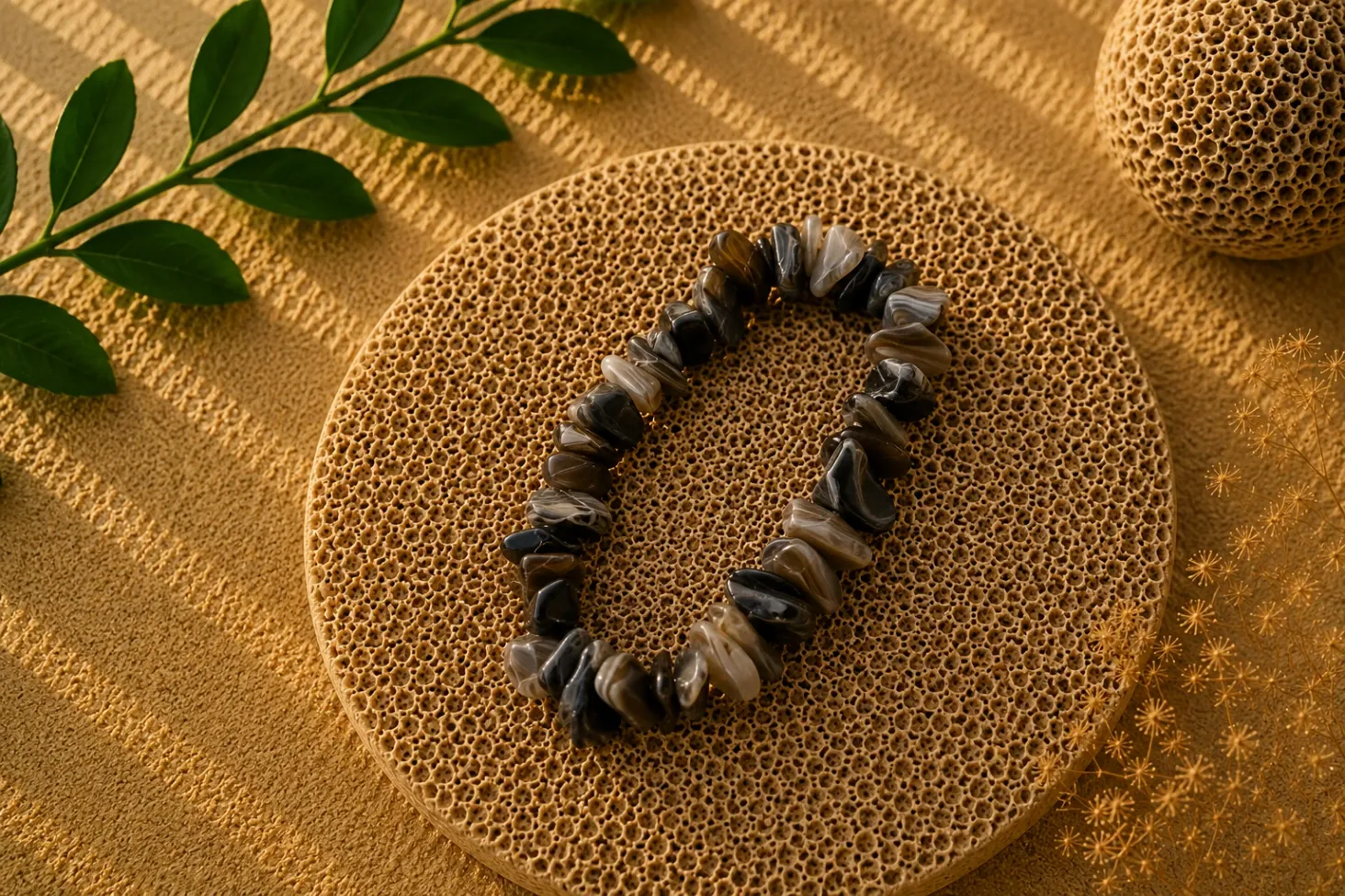 Obsidienne dorée - Bracelet baroque