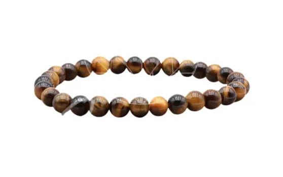 Œil de tigre - Bracelet boule 6 mm