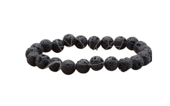 Pierre de lave - Bracelet boule 8 mm