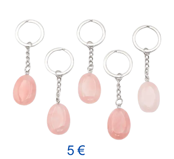 Quartz rose - Porte clés