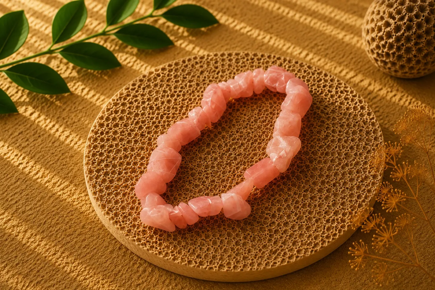 Rhodochrosite - Bracelet pierres roulées