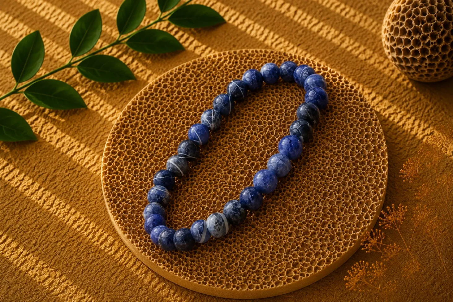 Sodalite - Bracelet boule 6 mm