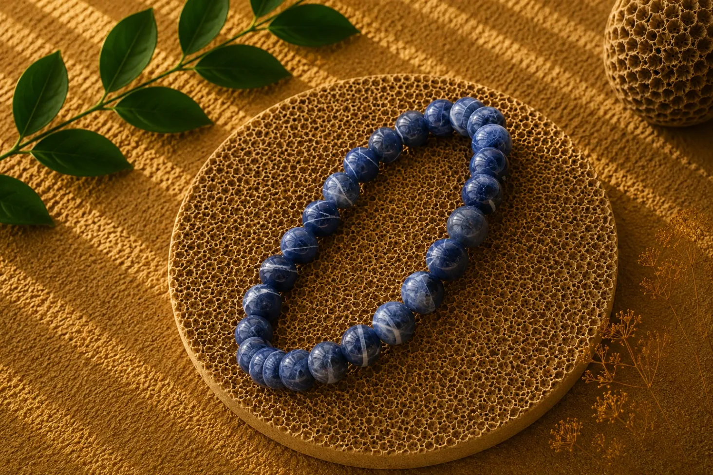 [29] Sodalite - Bracelet boule 8 mm