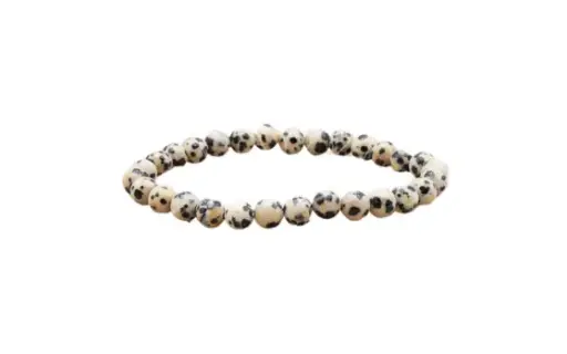 [281] Jaspe dalmatien - Bracelet boule 6 mm
