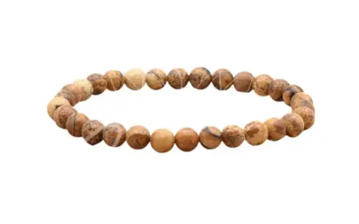 [263] Jaspe paysage - Bracelet boule 6 mm