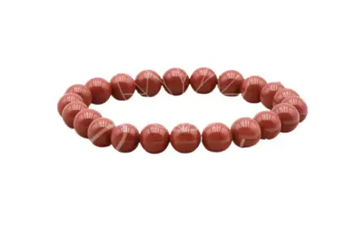 [16] Jaspe rouge - Bracelet boule 8 mm