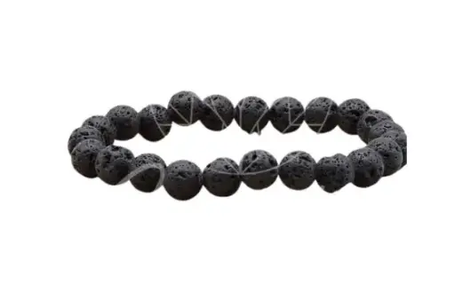 [943] Pierre de lave - Bracelet boule 8 mm